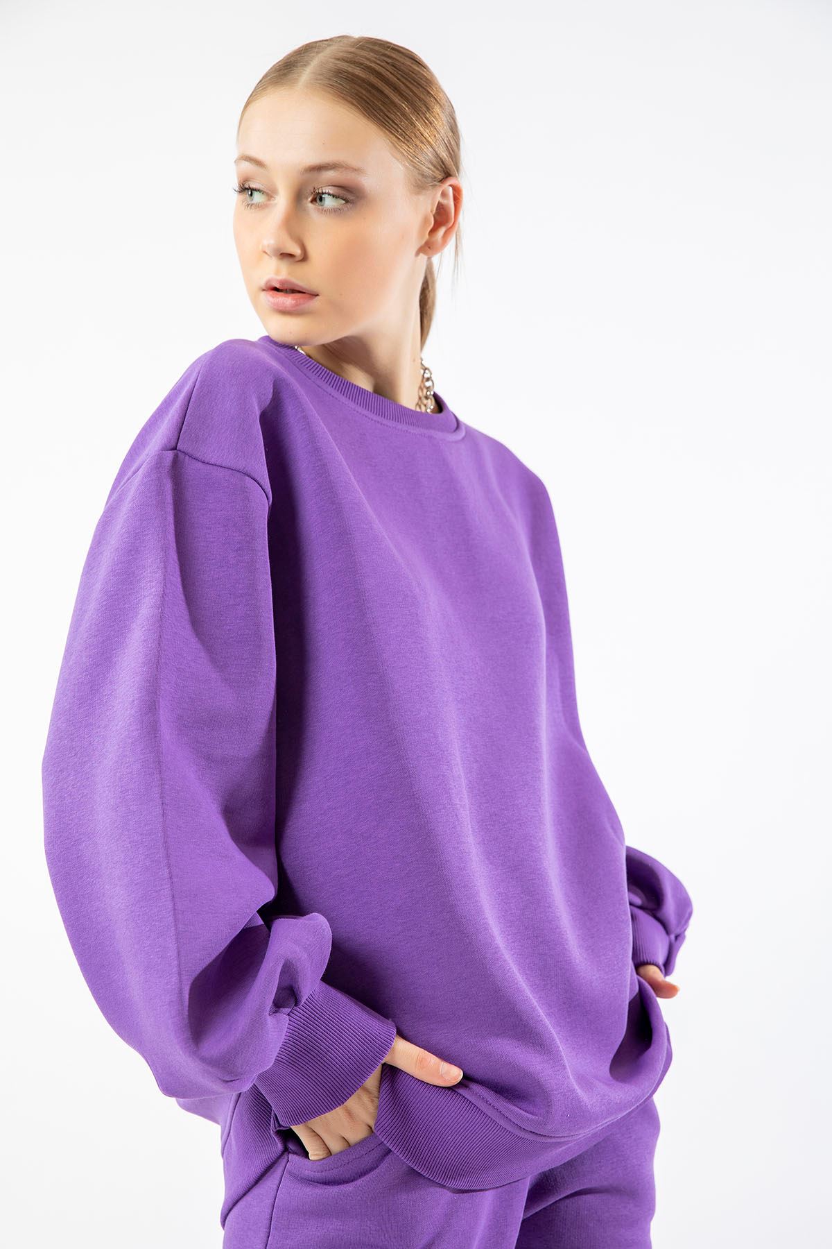 21K047-001-19 Sweatshirt-Purple - Purple