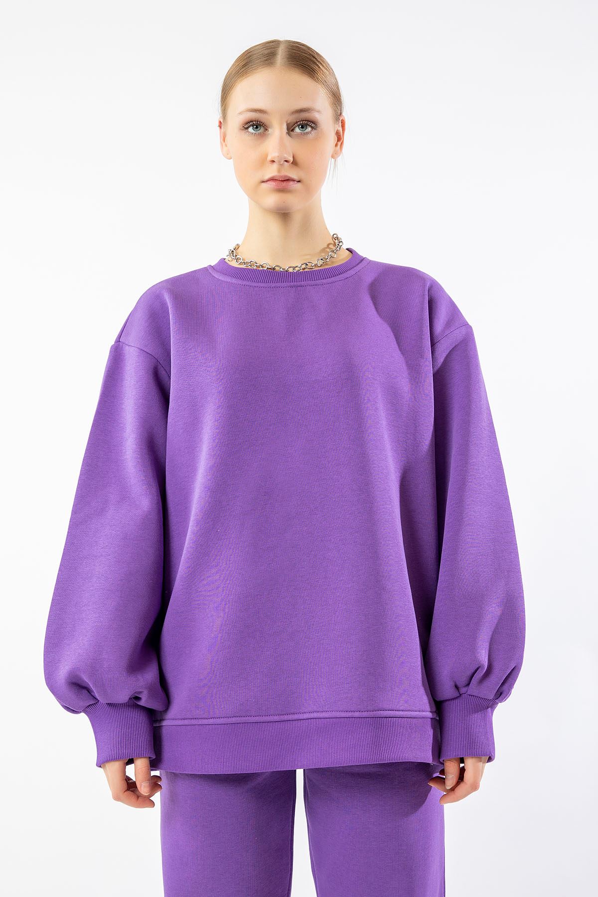 21K047-001-19 Sweatshirt-Purple - Purple