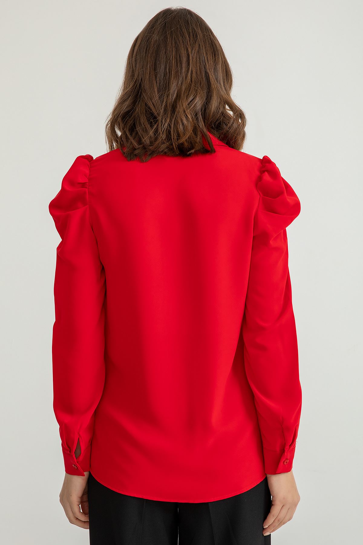 джессика ткань отложной воротник КЛАССИЧЕСКАЯ женская рубашка - Kрасный