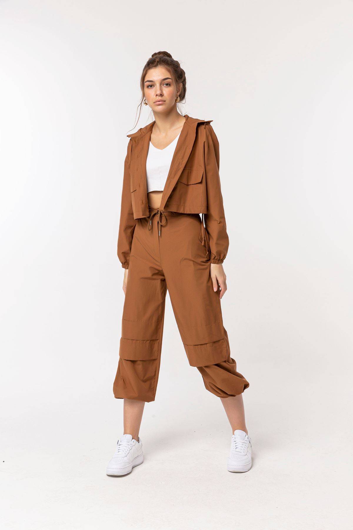 21Y099-001-08 Pants With Cuffs-Brown - Brown