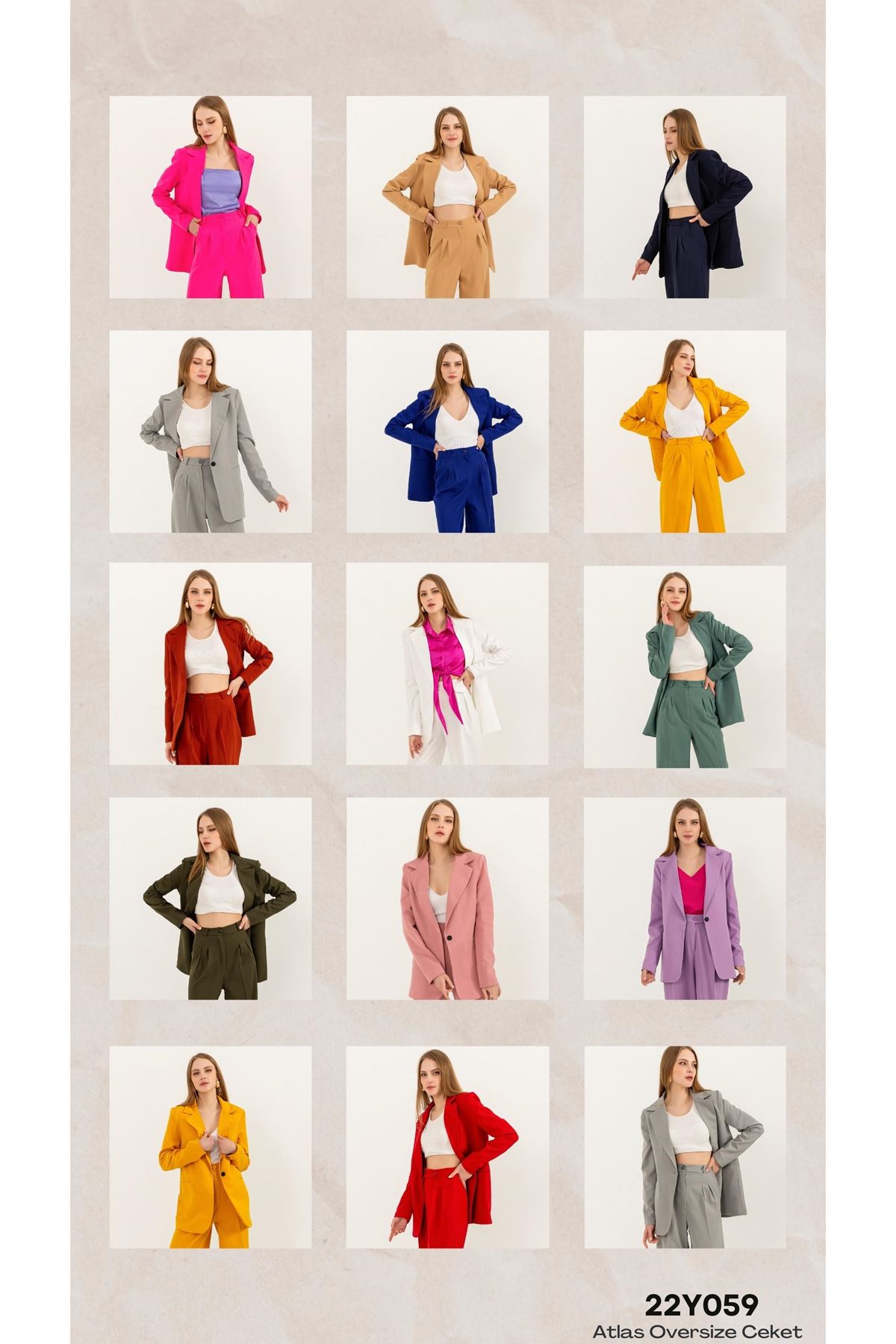 Atlas Fabric Long Sleeve Oversize Women Jacket-Light Brown