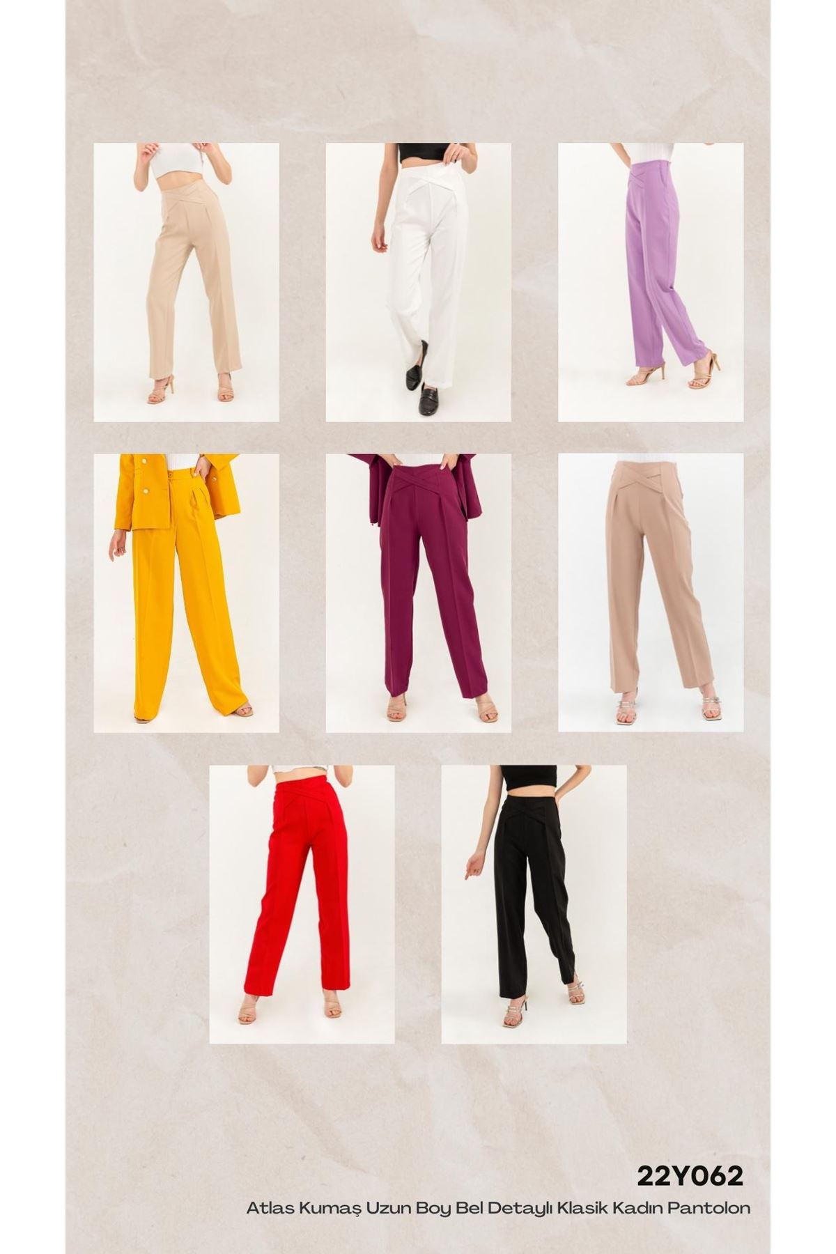 атлас ткань классические женские брюки-Баклажановый