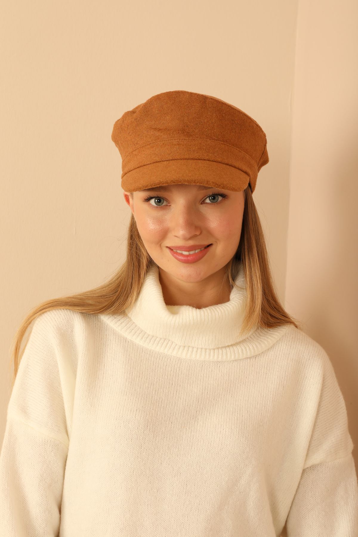 Women's Bucket Hat With Porridge Visor-Mustard