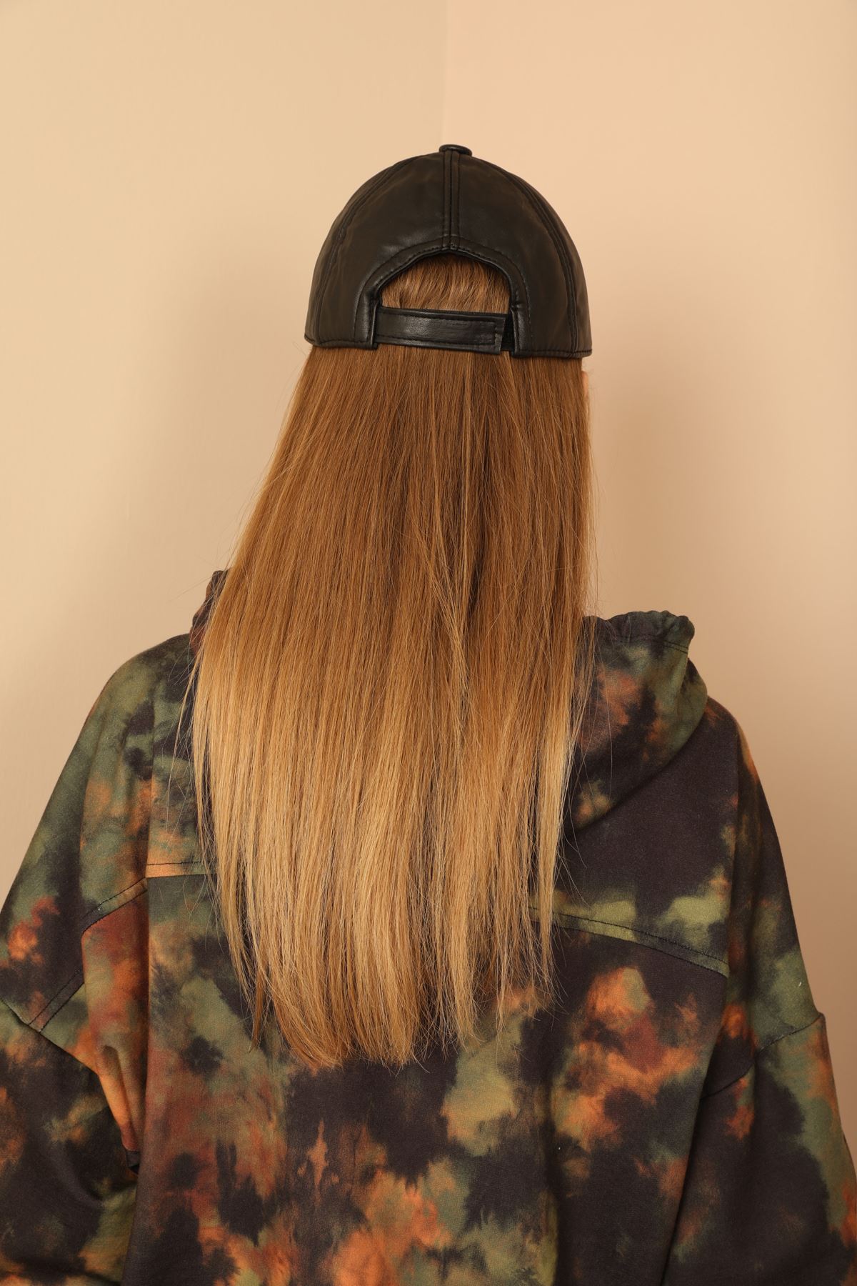 Женская кожаная кепка из искусственной ткани-Чёрный