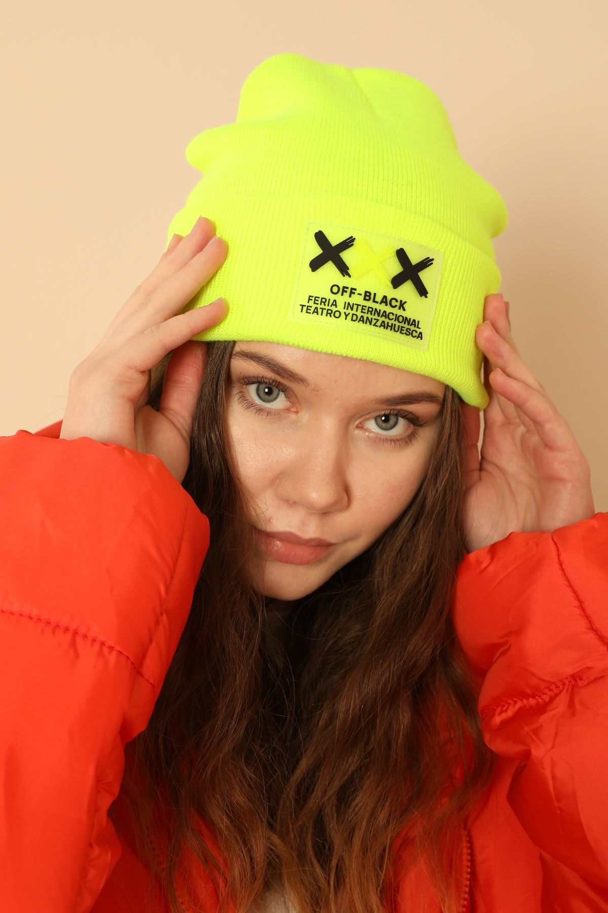 Xxx Armalı Neon Kadın Bere-Neon Yeşil