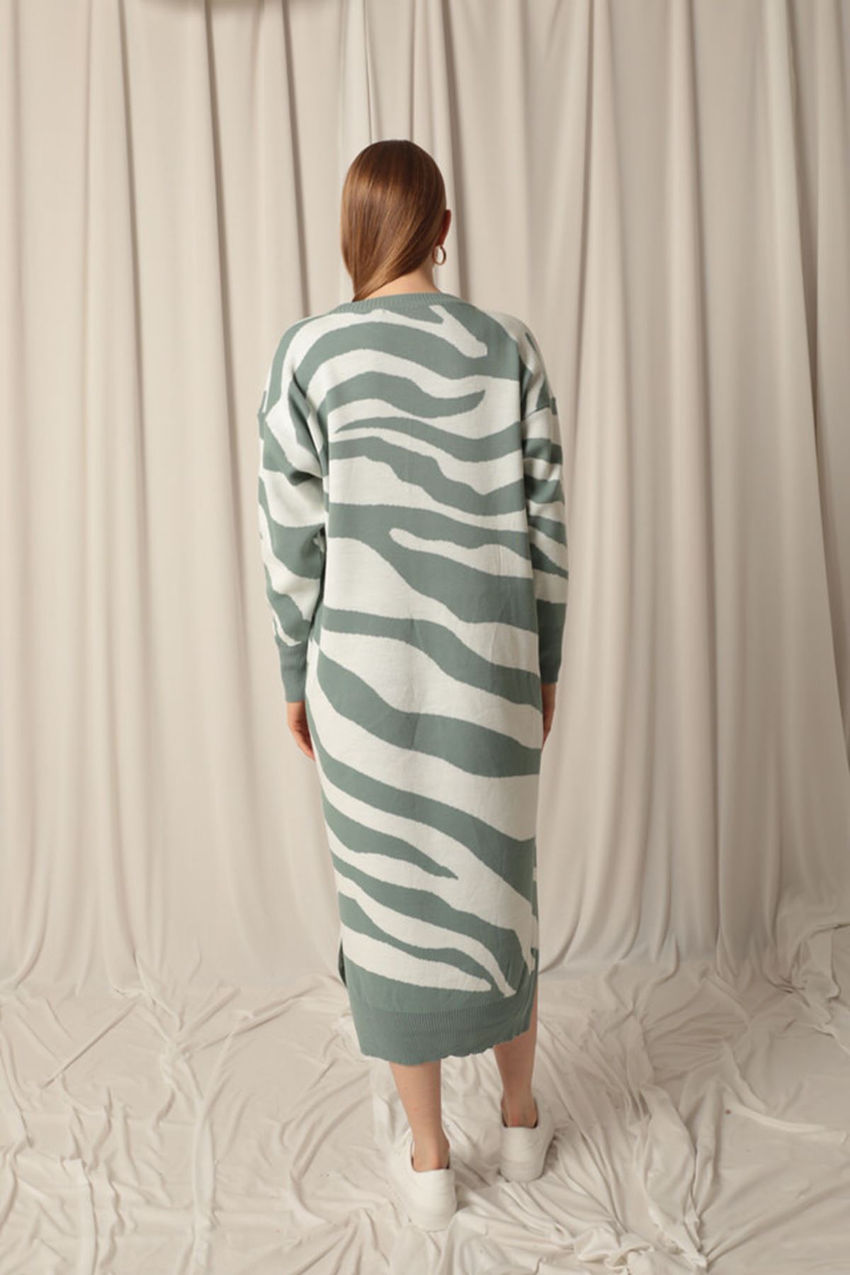 Knitwear Fabric Maxi Mint Dress