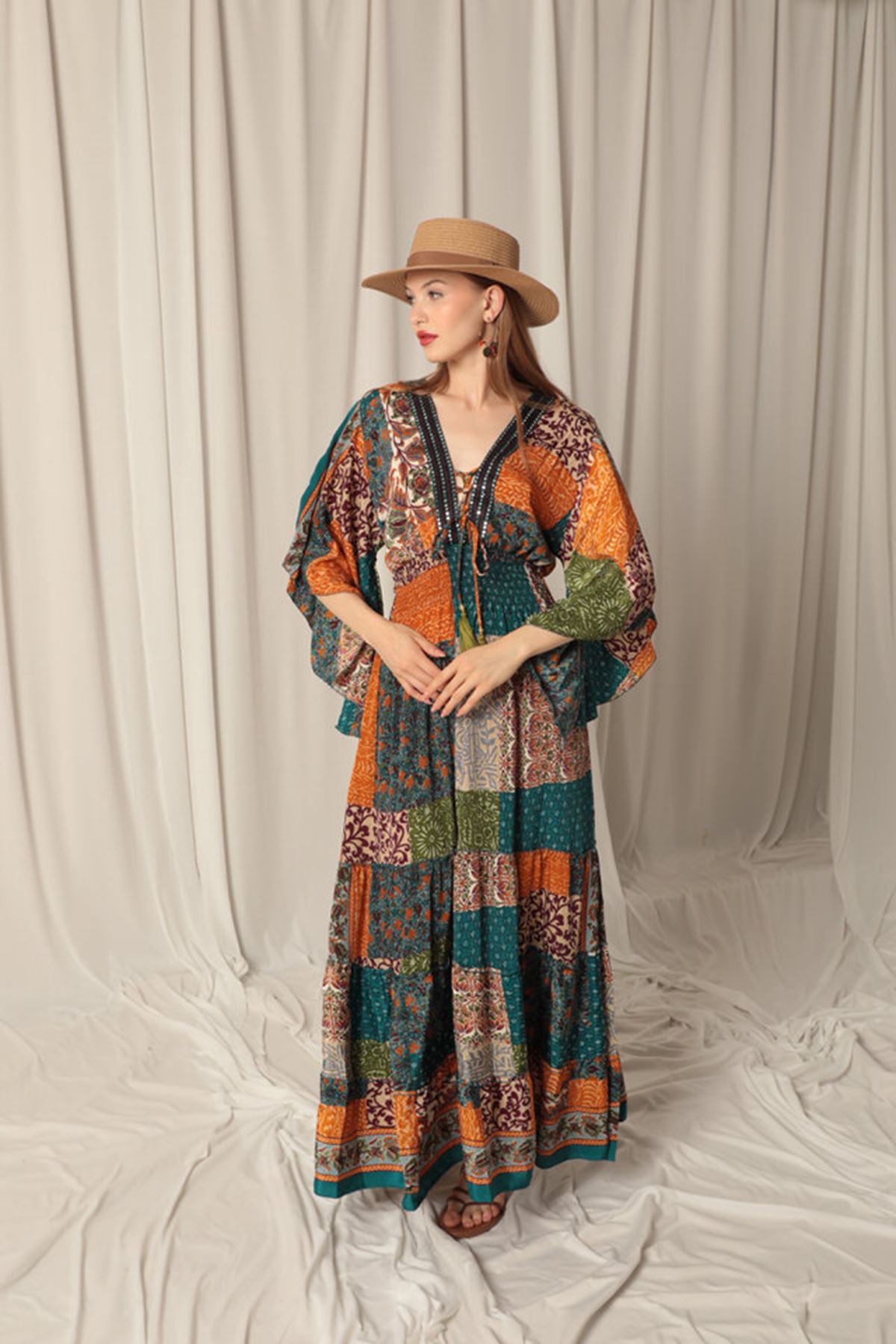 Vmsayaka Tube Calf Knit Dress Blue