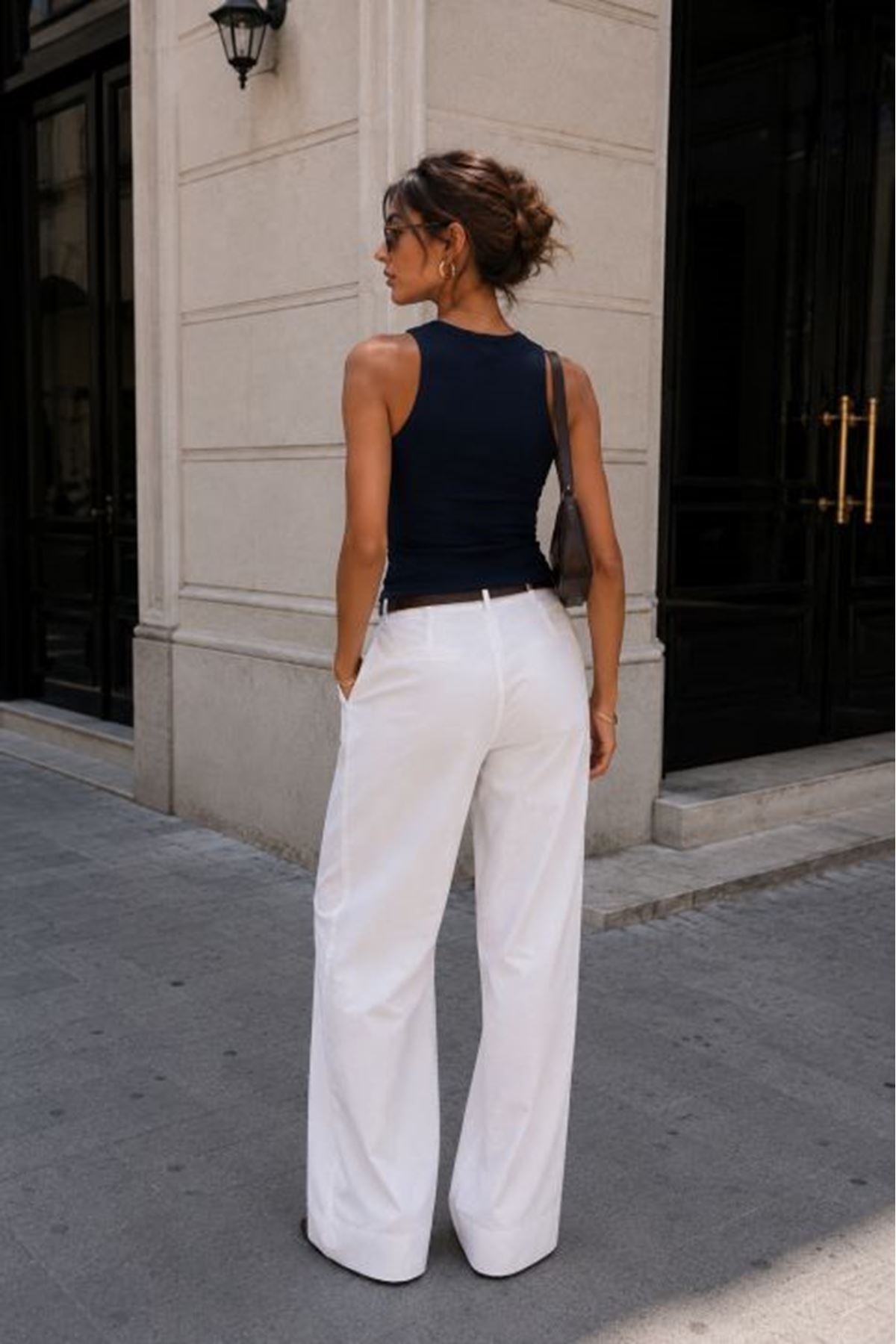 Ribana Kumaş Halter Kadın Body-Siyah