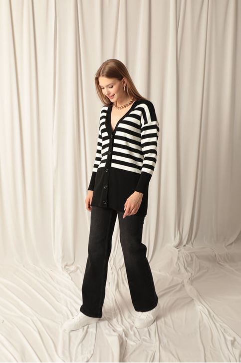 Denim Kumaş Wide Leg Kadın Siyah Kot Pantolon