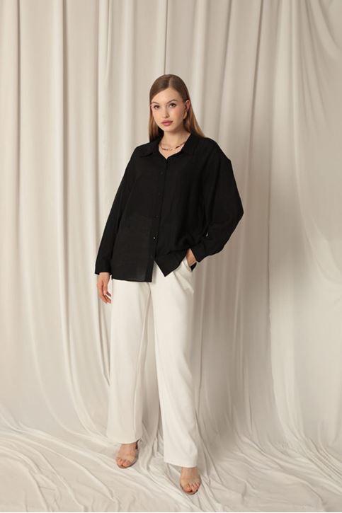 Aerobin Fabric Basic Women's Black Shirt