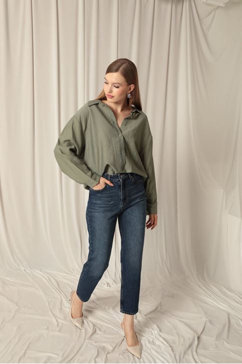 Aerobin Fabric Basic Women's Khaki Shirt