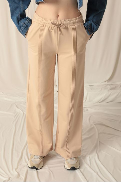 Double Yarn Fabric Women's Gray Tracksuit