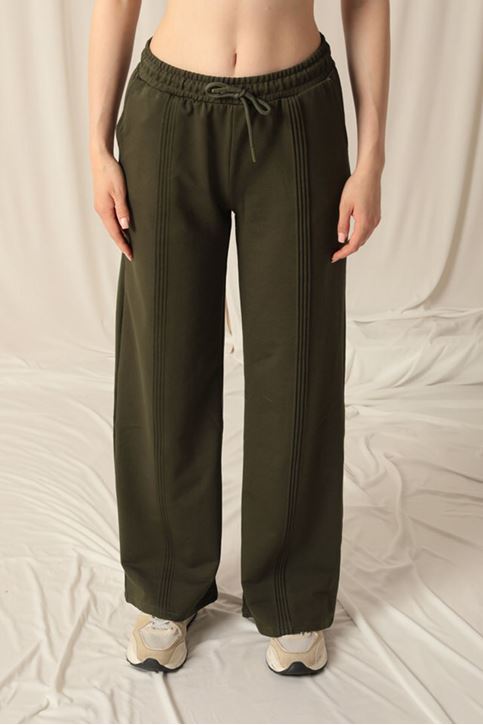 Double Yarn Fabric Women's Khaki Tracksuit