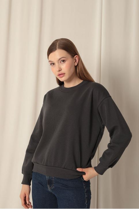  Женский антрацитовый свитшот Basc 