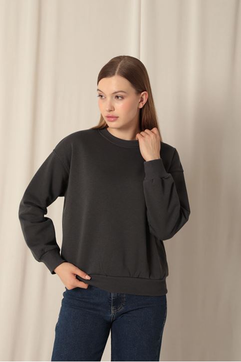  Женский антрацитовый свитшот Basc 