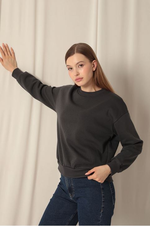  Женский антрацитовый свитшот Basc 