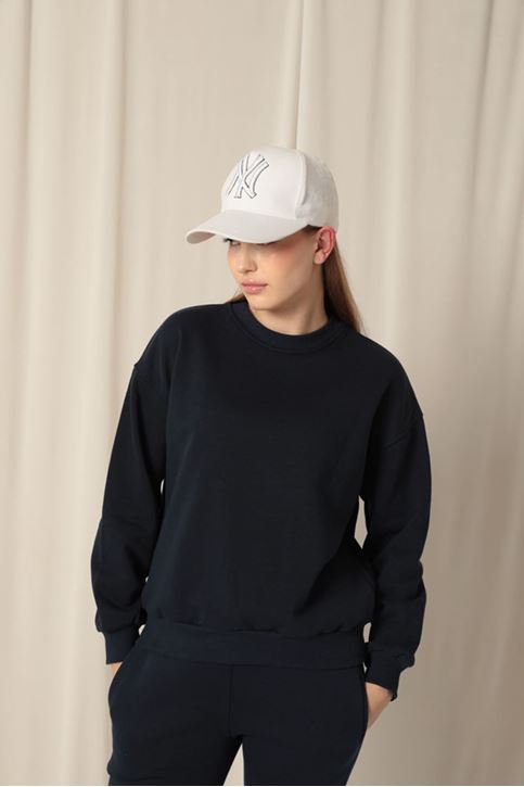  Женский темно-синий свитшот 