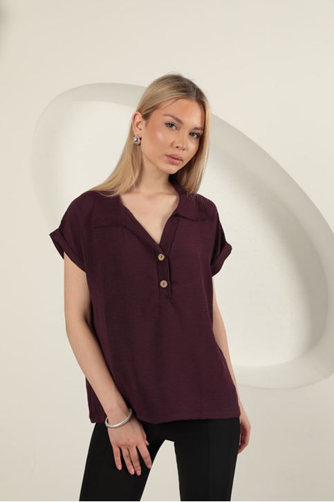 Aerobin Fabric Women's Shirt-Plum