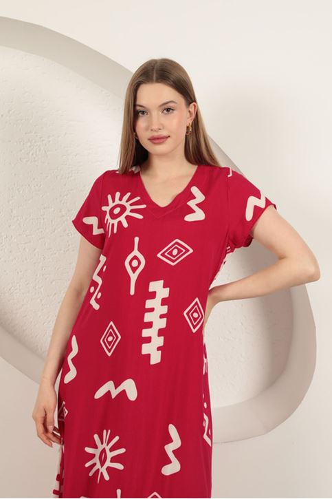Viscose Fabric Ethnic Dress-Fuchsia
