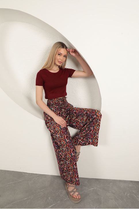 قماش فيسكوز فراولة - أساسي - بوردو