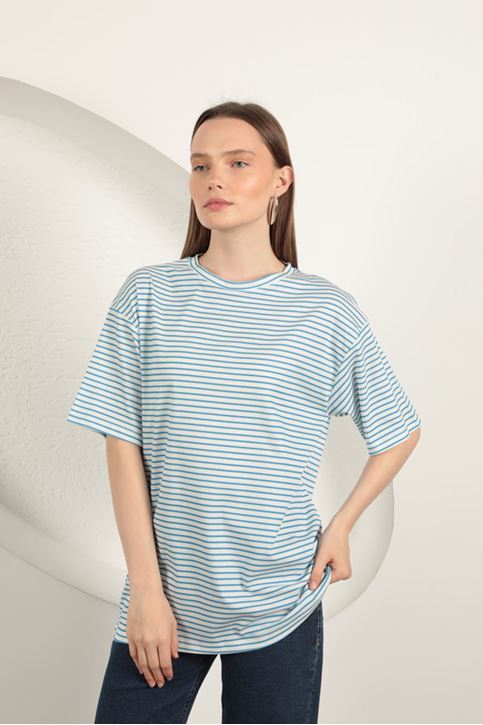 Striped T-Shirt-Blue