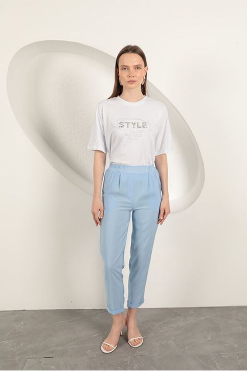 Modal Kumaş Duble Paça Kadın Pantolon-Bebemavi