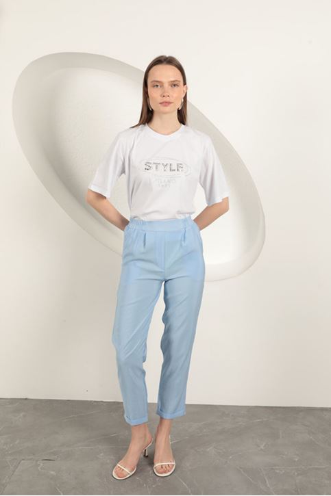 Modal Kumaş Duble Paça Kadın Pantolon-Bebemavi