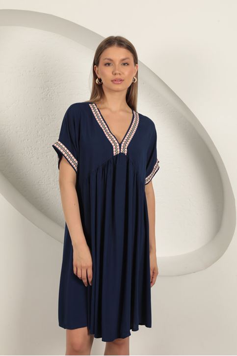 فستان من قماش الفيسكوز - أزرق داكن