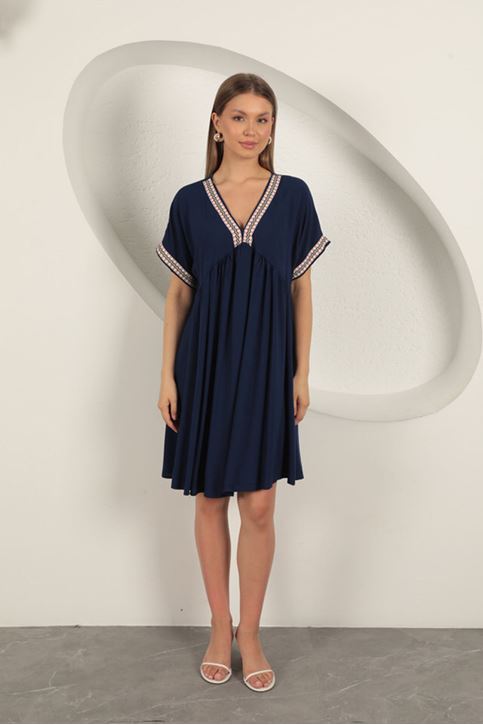 فستان من قماش الفيسكوز - أزرق داكن