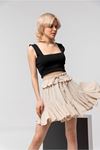 Aerobin Fabric Short Comfy Fit Women'S Skirt - Stone