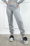 Honeycomb Fabric Long Comfy Fit Bodice Waist Women'S Sweatpant - Grey
