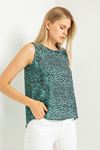 Jessica Blouse Sleeveless Bicycle Collar Blouse - Mint