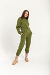 Third Knit With Wool İnside Fabric Roll Neck Comfy Women'S Set 2 Pieces - Khaki 