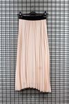 Chiffon Fabric Midi Comfy Fit Pleated Women'S Skirt - Light Pink