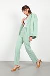 Atlas Fabric Long Sleeve Hip Height Women Blazzer Jacket-Mint
