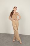 Polyviscon Fabric Stone Women's Vest Set