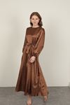 Leopard Pattern Women's Dress-Tan