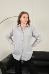 Women's Striped Shirt-Black