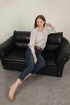 Women's Striped Shirt-Stone