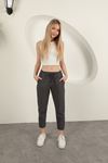 Tasseled Leg Women's Trousers-Anthracite