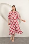 Viscose Fabric Patterned Dress-Terra