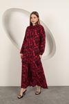 Viscose Fabric Patterned Women's Suit-Fuchsia
