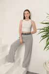 Women's Trousers-Light Grey