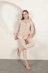 Linen Fabric Shirt Trousers Women Stone Suit
