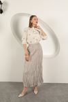 Modal Fabric Bow Patterned Suit-Stone