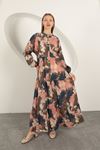 Watercolor Pattern Women Dress-Pink