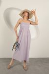 Knitted Fabric Gipel Strap Dress-Lilac