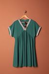 Viscose Fabric Dress-Emerald Green