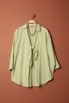 Tree Bark Fabric Kimono-Green
