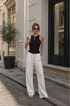 Ribana Kumaş Halter Kadın Body-Siyah